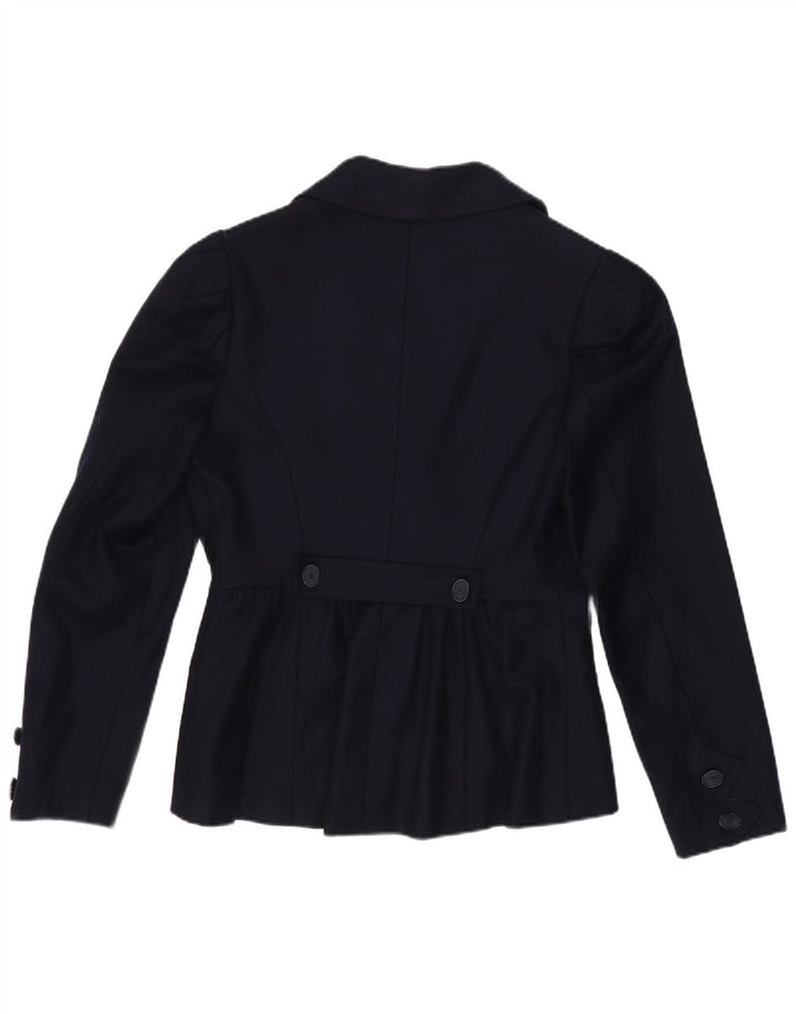 Vintage Damen 3-Knopf-Blazerjacke UK 4 XS Marineblau
