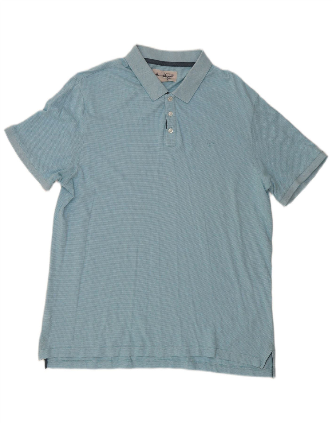 Penguin herre poloshirt 2XL blå bomuld