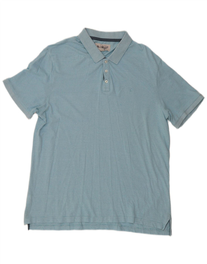 Penguin herre poloshirt 2XL blå bomuld