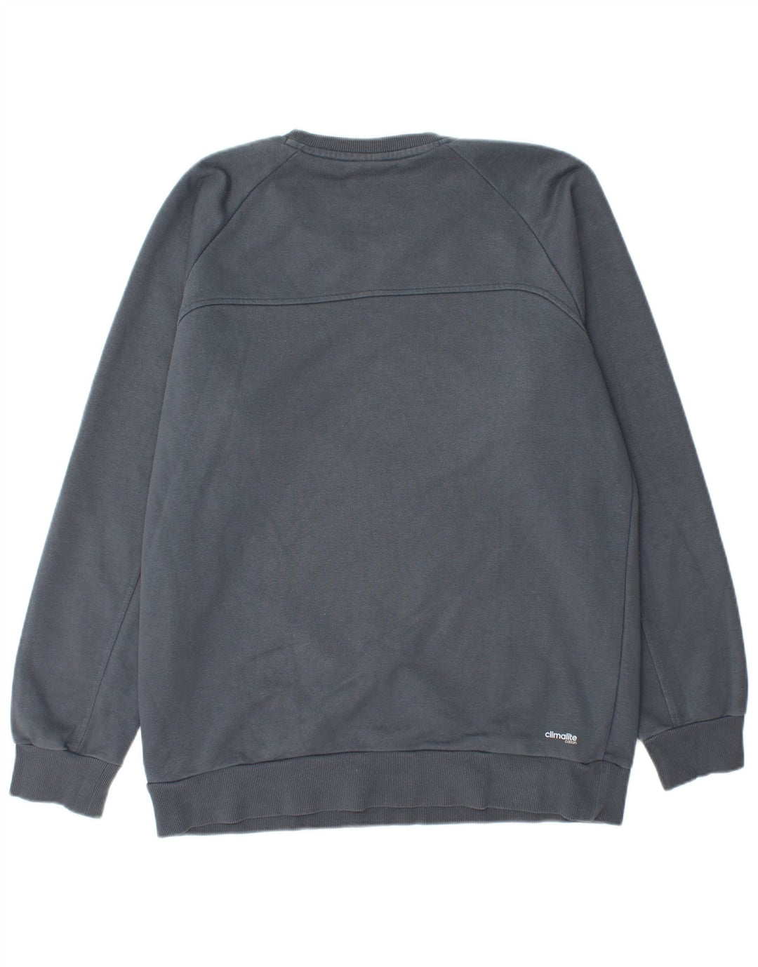 ADIDAS Mens Climalite Sweatshirt Jumper Large Navy Blue Cotton