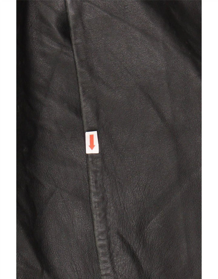 MARTIN'S Mens Leather Coat IT 46 Small Black Leather Vintage Martin's and Second-Hand Martin's from Messina Hembry 