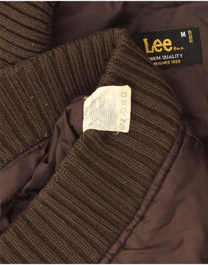 Lee Mens Bomber Jacket UK 38 Medium Brown Polyamide