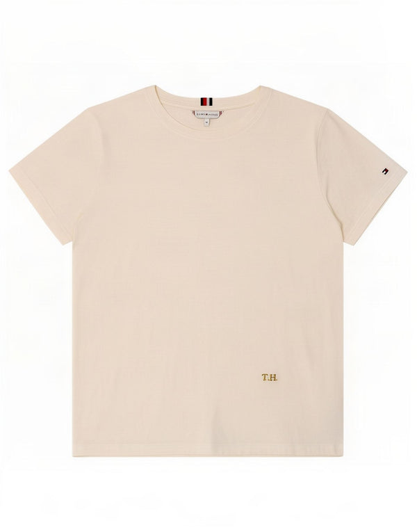 Tricou pentru femei Tommy Hilfiger Top UK 14, mare, alb, bumbac
