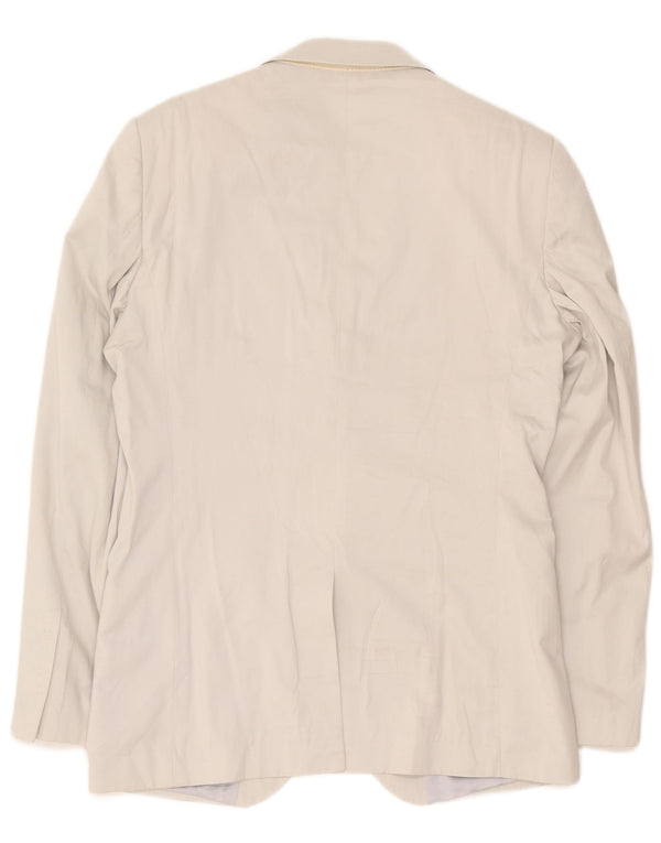 Jaqueta blazer masculina Zara com 2 botões EU 52 grande algodão bege