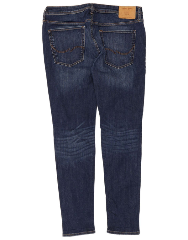 Jack & Jones Mens Tom Skinny Jeans W36 L32 Navy Blue Cotton