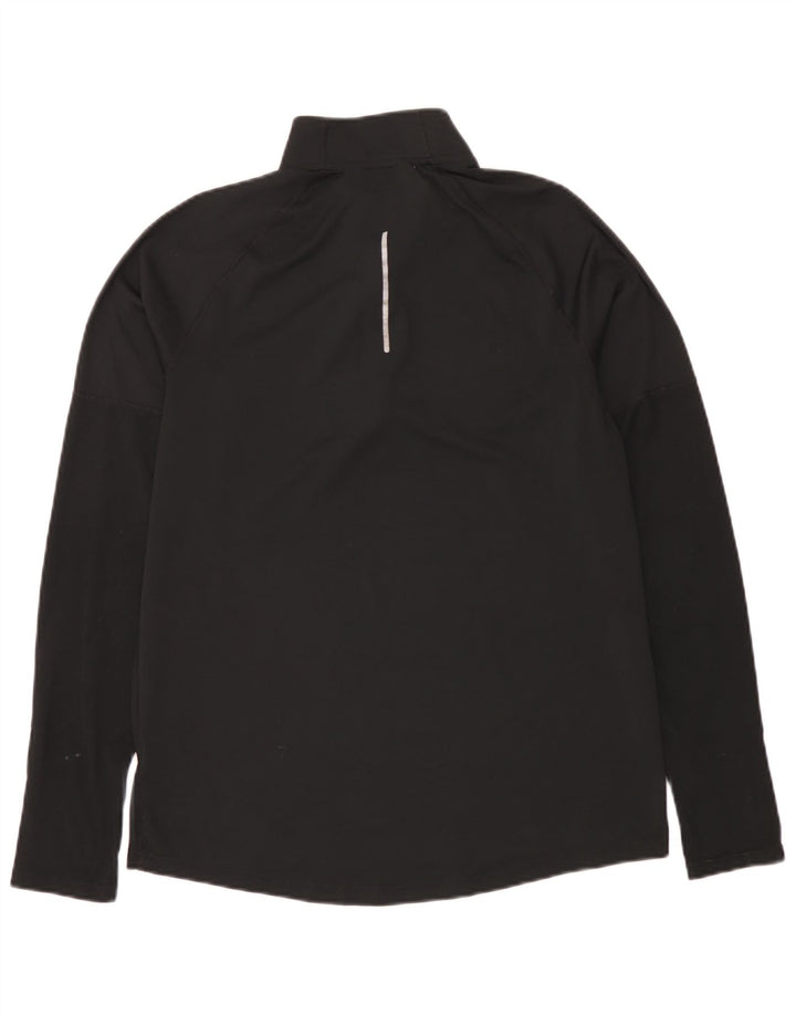 Nike Herre Dri Fit Pullover med lynlås-hals Træningsdragt Top Medium Sort Polyester