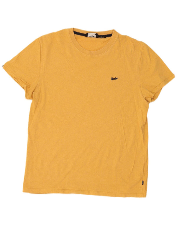 T-shirt męski Superdry, 2XL, żółta, bawełniana w plamki