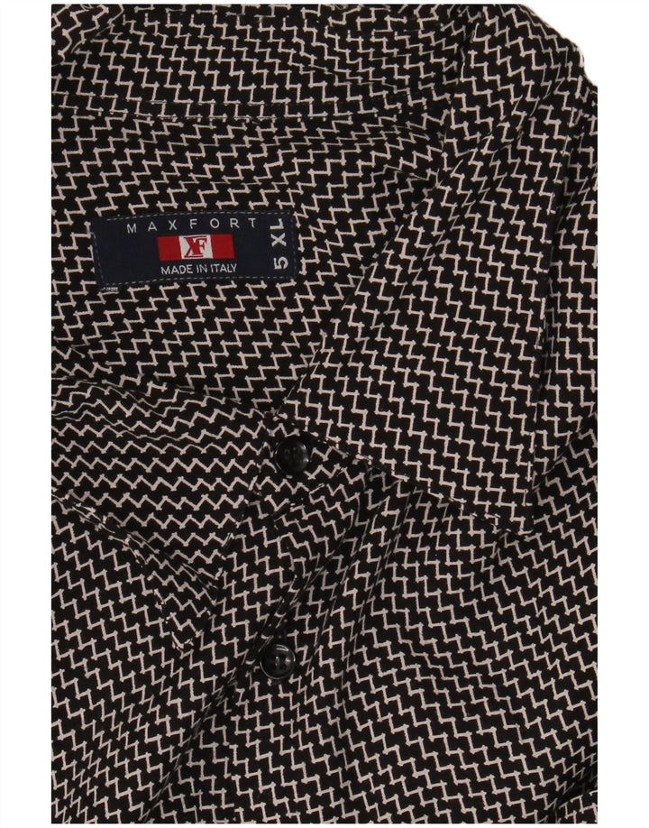 MAXFORT Mens Short Sleeve Shirt 5XL Black Chevron