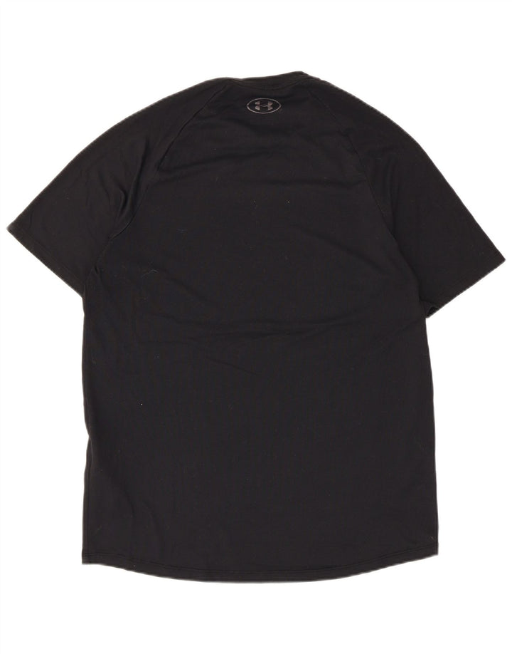Under Armour Mens Heat Gear T-Shirt Top Medium Black Polyester