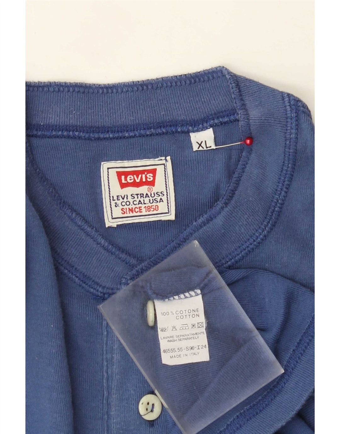 Levi's Herre Top Langærmet XL Blå Bomuld