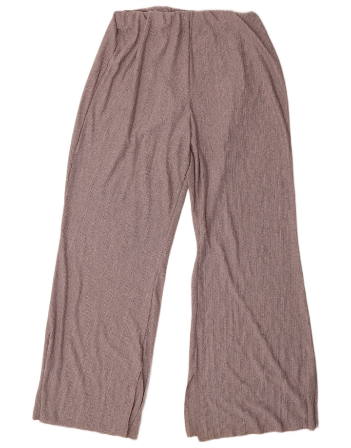Zara Womens Flare Casual Trousers Large W34 L32 Grey Polyester