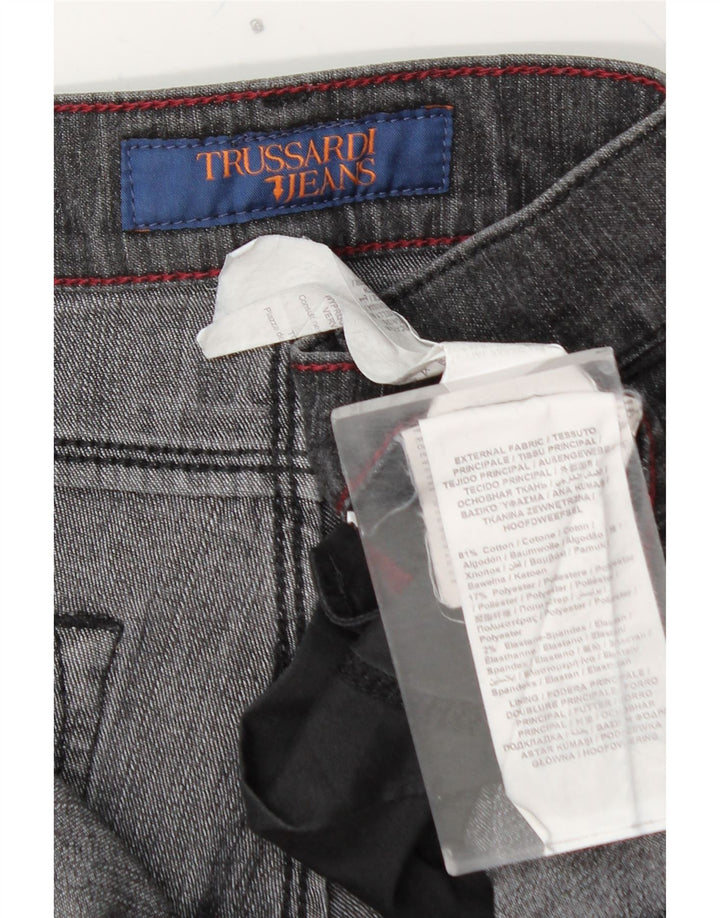 TRUSSARDI Womens Slim Jeans W32 L33 Grey Cotton