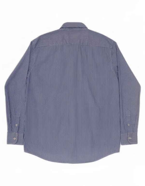 American Eagle Camicia da uomo vintage fit in cotone gessato blu grande