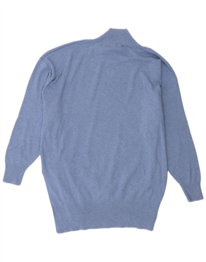 Marks & Spencer Womens Turtle Neck Jumper Sweater UK 16 Large Blue
