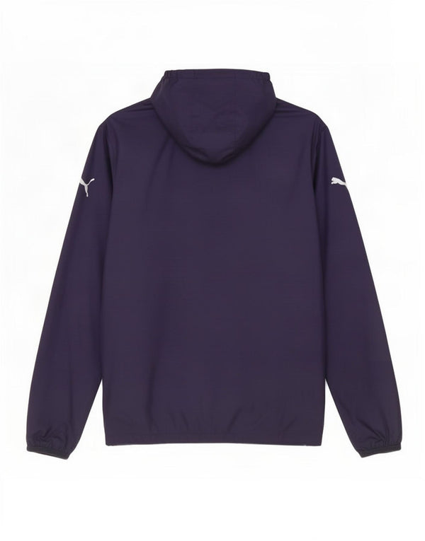 Giacca antipioggia da uomo Puma UK 40 Large in nylon blu navy