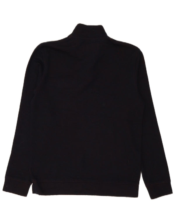 Ted Baker Herre Button Neck Jumper Sweater Størrelse 2 Small Navy Blue Modern