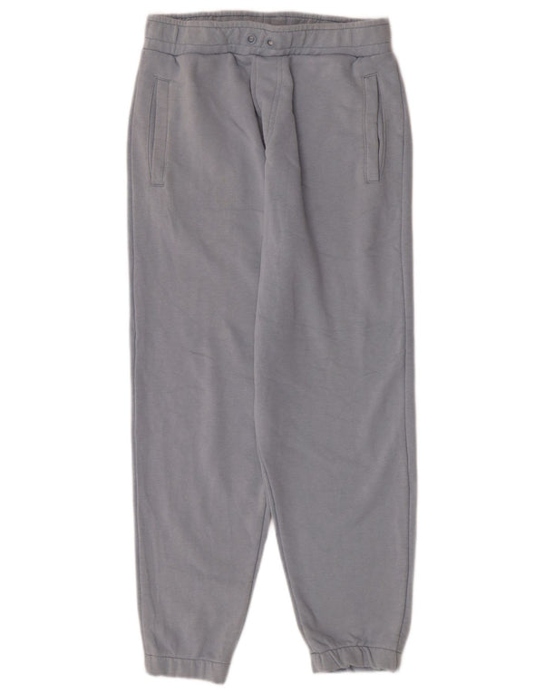 Zara Damen Trainingshose Jogger UK 12 Mittelblaue Baumwolle