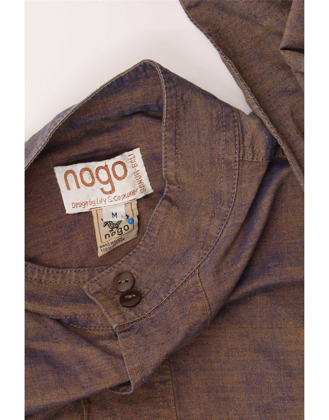 Vintage Mens Shirt Medium Brown Cotton