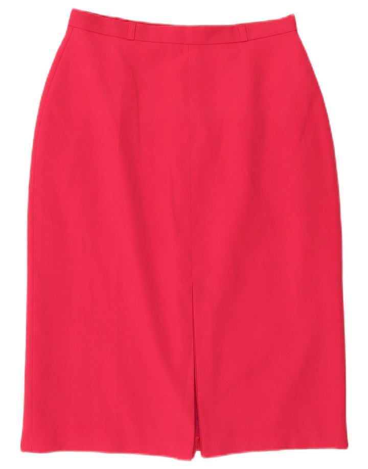 Vintage Womens Pencil Skirt UK 14 Medium W28 Pink Polyester