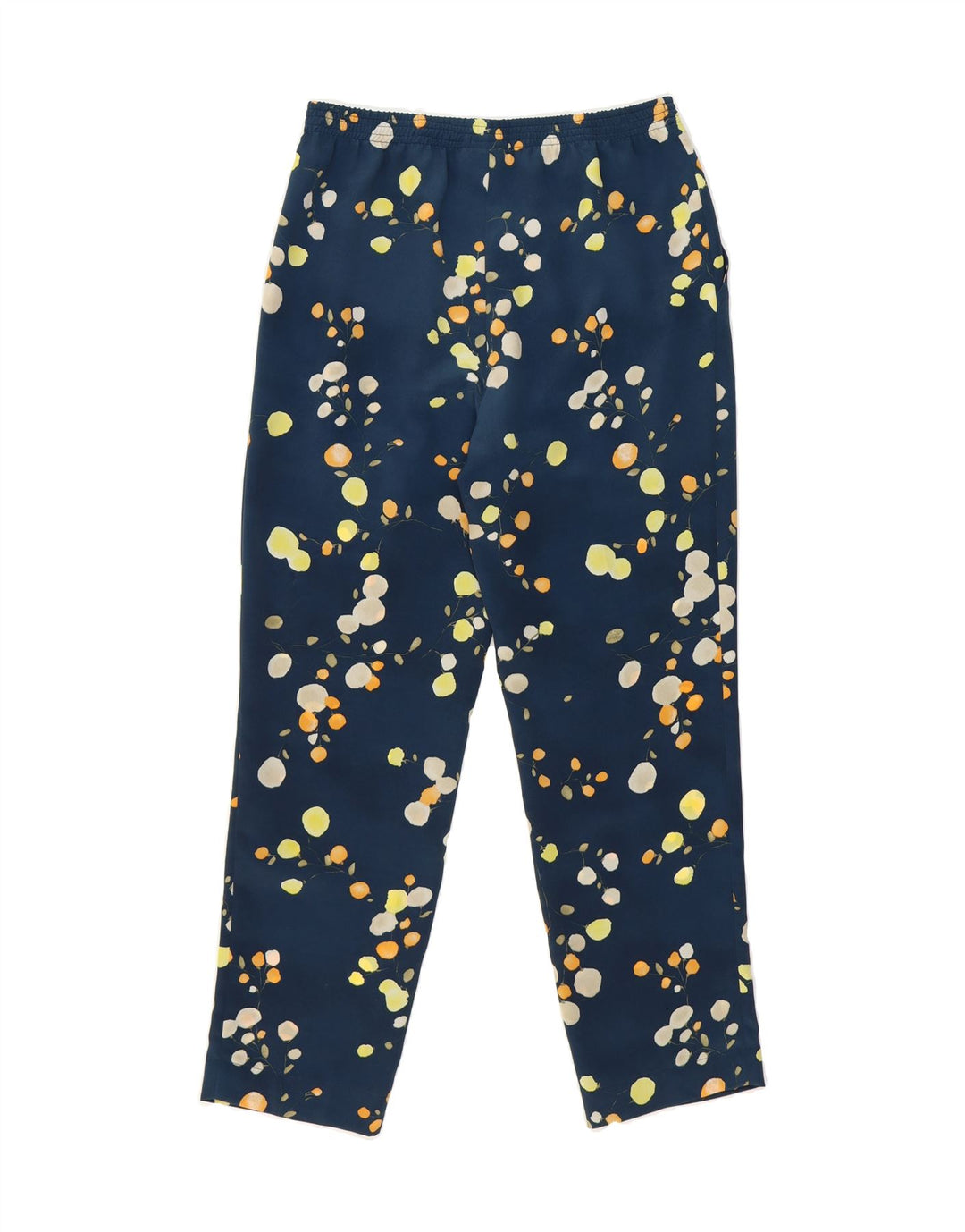 GIAB'S Womens Tracksuit Trousers UK 10 Small  Navy Blue Floral Polyester Vintage Giab's and Second-Hand Giab's from Messina Hembry 