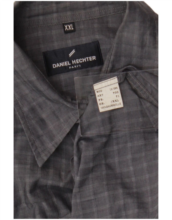 Koszula męska DANIEL HECHTER 2XL, bawełniana, szara krata