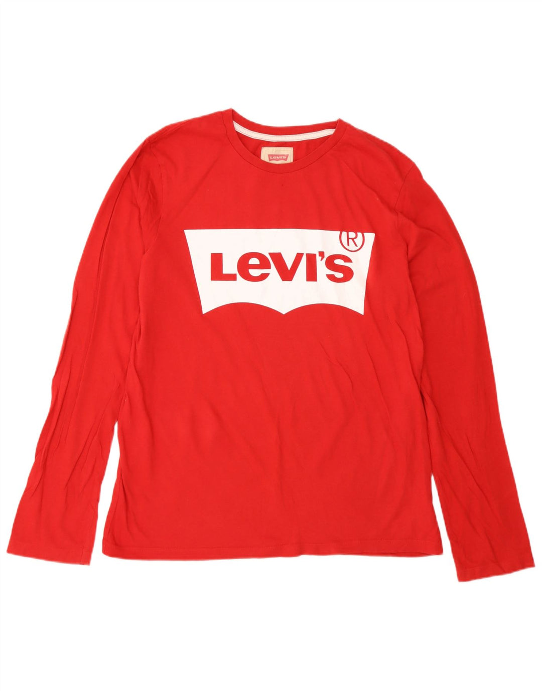 Maglietta grafica da ragazzo Levi's a maniche lunghe 15-16 anni in cotone rosso