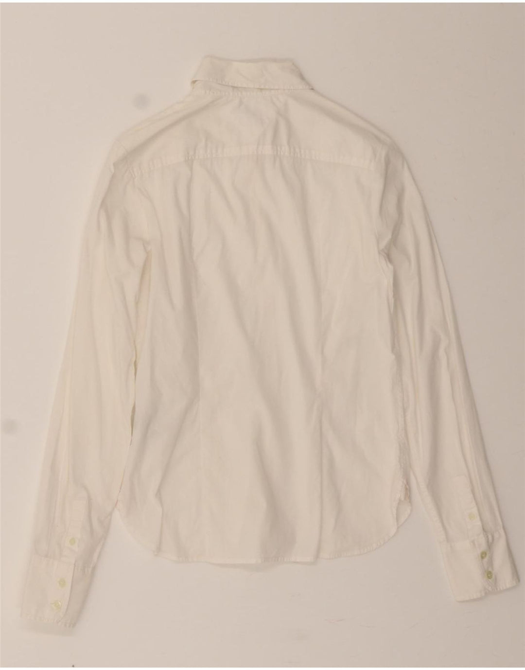 TOMMY HILFIGER Womens Shirt US 4 Small White Cotton Vintage Tommy Hilfiger and Second-Hand Tommy Hilfiger from Messina Hembry 