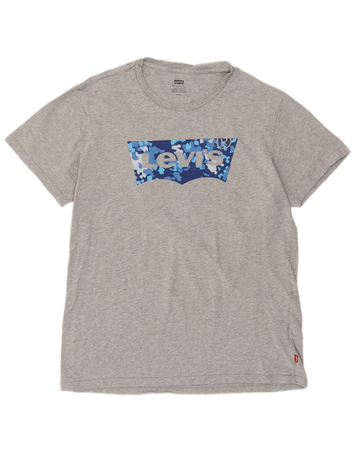 Levi's Mens Graphic T-Shirt Top Medium Grey Cotton