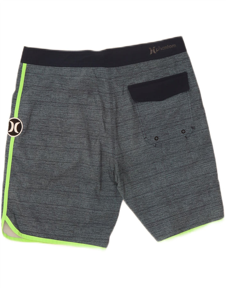Hurley Herre grafiske svømmeshorts store blå stribede polyester