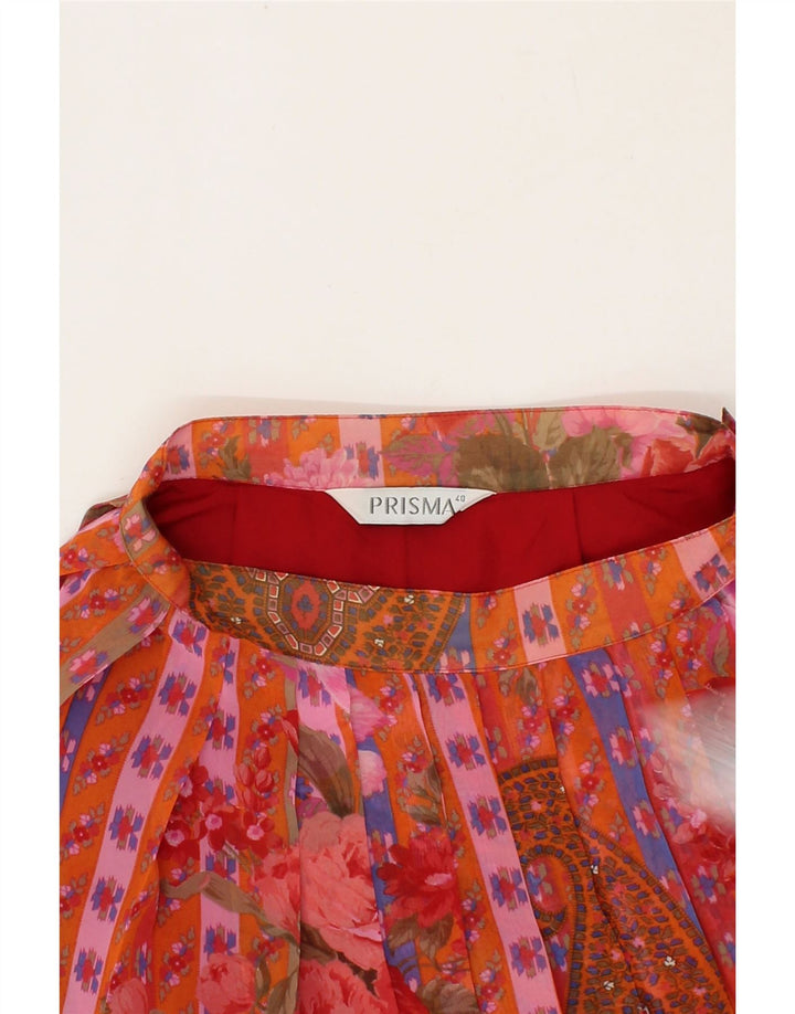 PRISMA Womens A-Line Skirt IT 40 Small W26 Red Paisley Polyester Vintage Prisma and Second-Hand Prisma from Messina Hembry 