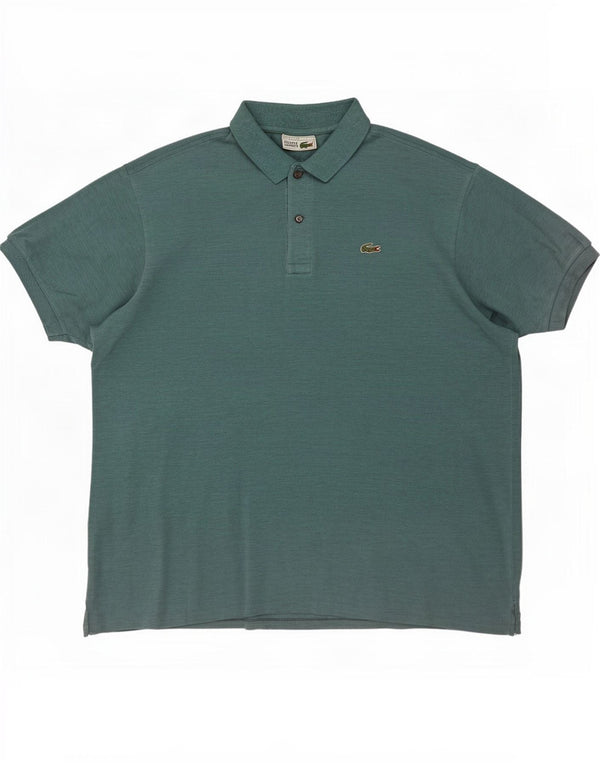 Polo Lacoste para hombre talla 7 2XL algodón moteado azul