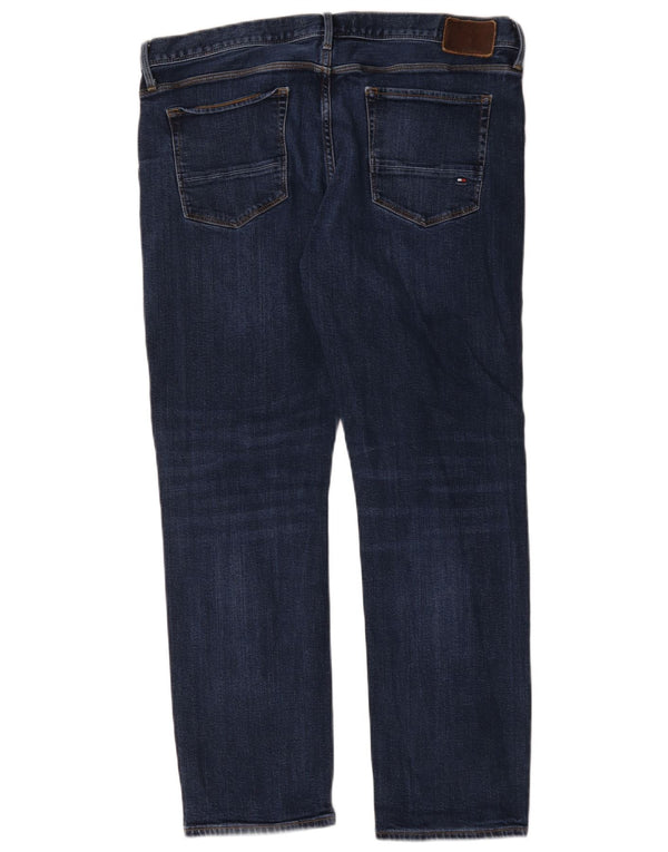 Tommy Hilfiger Mens Denton Straight Jeans W36 L30 Plavi pamuk