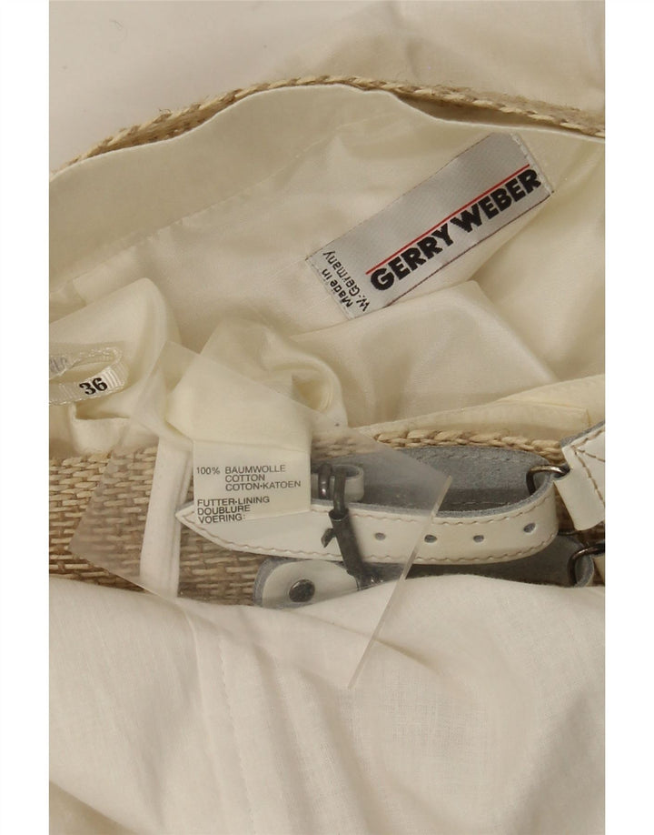Gerry Weber Womens Flared Skirt EU 36 Small W26  White Cotton