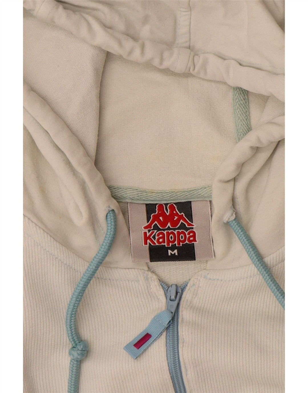 KAPPA Womens Zip Hoodie Sweater UK 14 Medium White