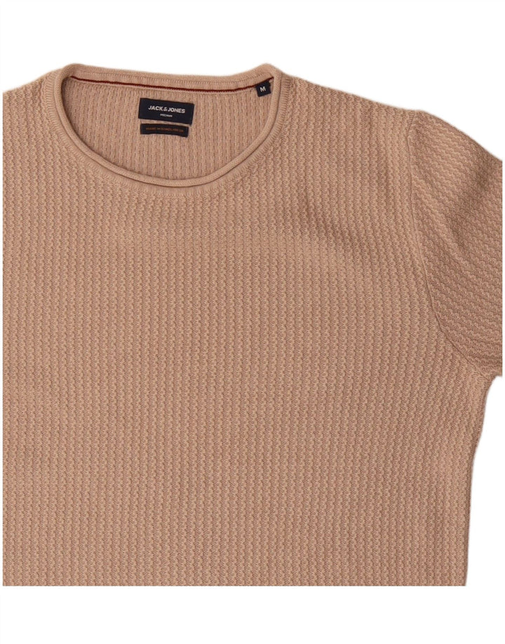 Jack & Jones herre sweater med rund hals, medium beige bomuld