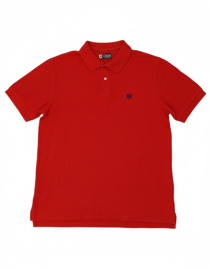 CHAPS Mens Polo Shirt Large Red Cotton
