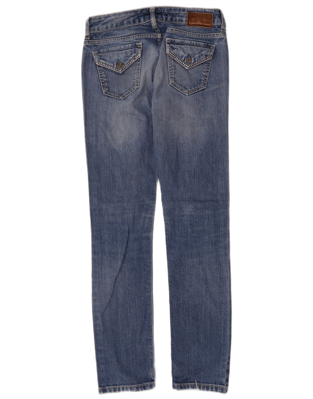Calvin Klein Womens Slim Jeans W28 L30 Blue