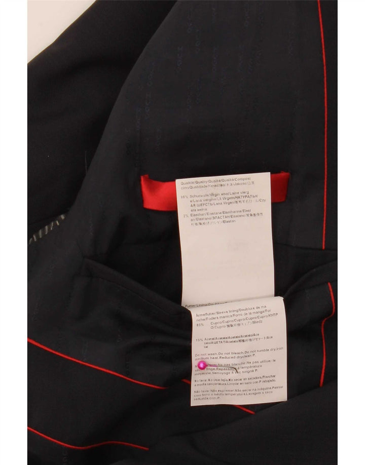 Giacca blazer da uomo a 2 bottoni Hugo Boss UK 50 grande in lana blu navy