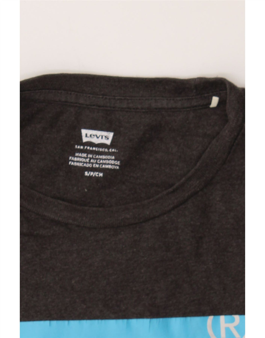 LEVI'S Mens Graphic T-Shirt Top Small Grey Cotton Vintage Levi's and Second-Hand Levi's from Messina Hembry 