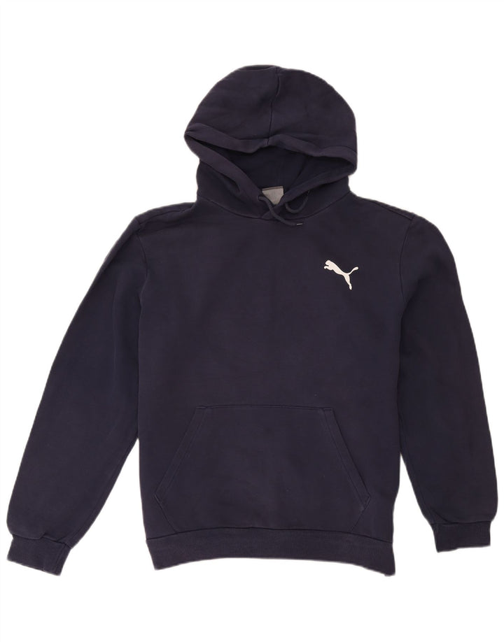 Puma Mens Hoodie Jumper Medium Navy Blue Cotton