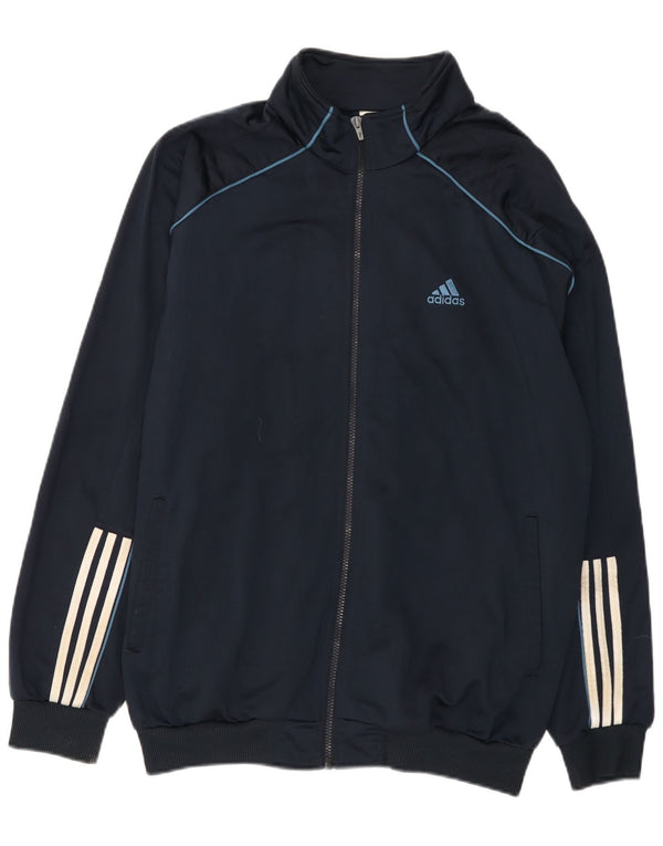Adidas Veste de survêtement pour homme UK 42/44 Large Bleu marine Polyester
