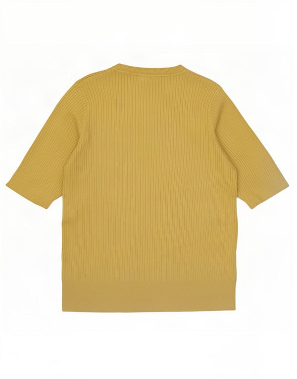 Marks & Spencer Γυναικείο πουλόβερ με λαιμόκοψη UK 14 Medium Yellow