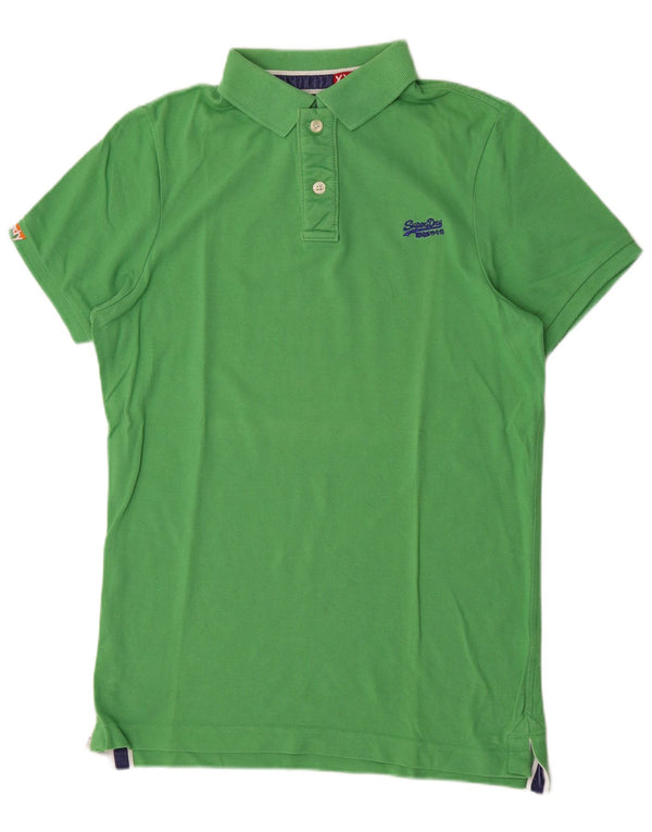 Superdry Herren-Poloshirt 2XL aus grüner Baumwolle