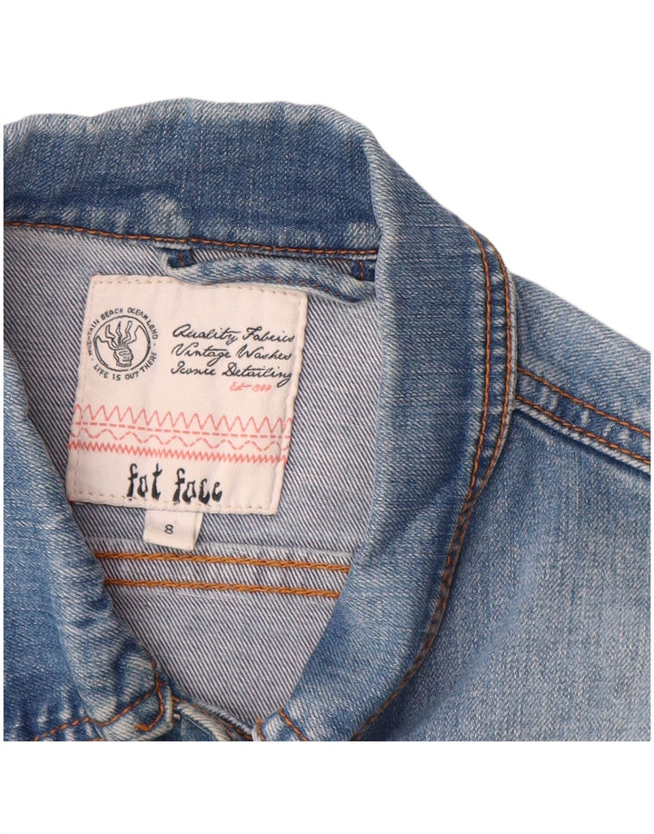 FAT FACE Veste en jean pour femme UK 8 Small Bleu Coton