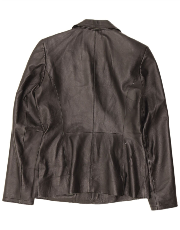 Jachetă Cofi din piele cu 2 nasturi pentru femei UK 12 Medium Black