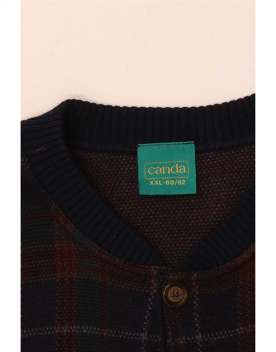 Canda Herren-Strickjacke, 2XL, mehrfarbig, kariert, Acryl