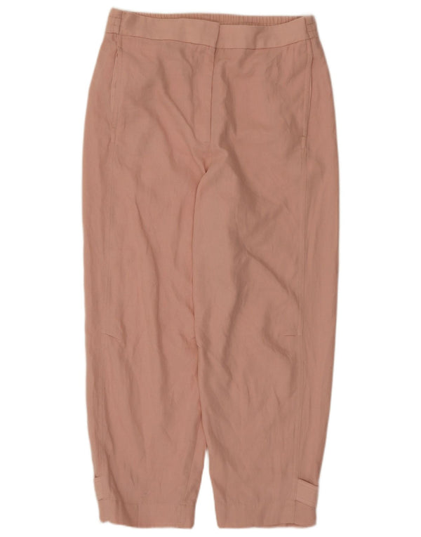 Zara Mujer Pantalones Cortos Cónicos De Cintura Alta Mediano W28 L25 Rosa