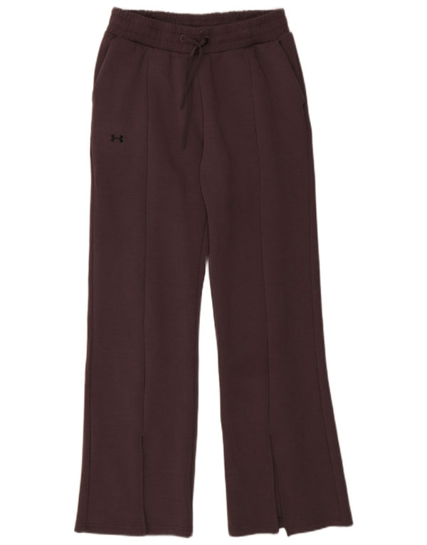 Under Armour Womens Wide Leg Tracksuit Trousers UK 10 Small Brown Polyester
