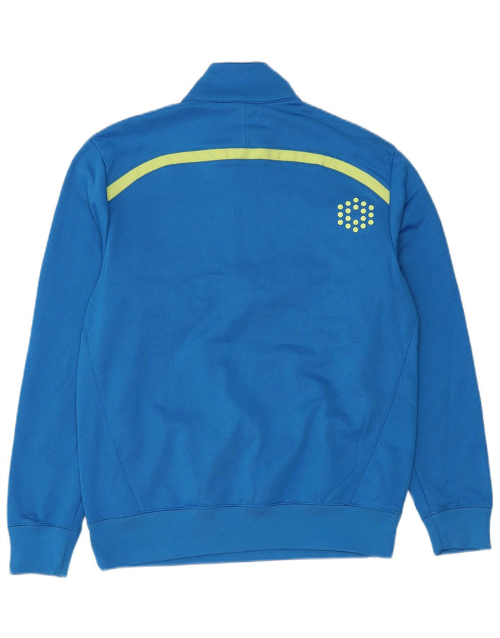 PUMA Mens Zip Neck Sweatshirt Jumper Medium Blue Polyester