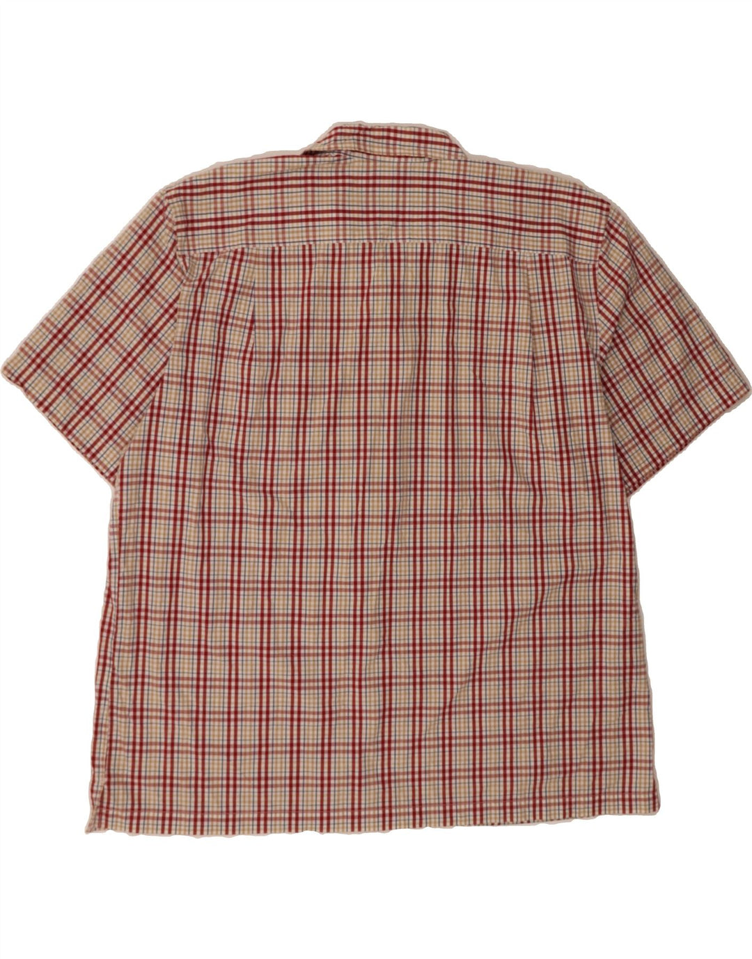 DOCKERS Mens Short Sleeve Shirt 2XL Red Check Cotton Vintage Dockers and Second-Hand Dockers from Messina Hembry 